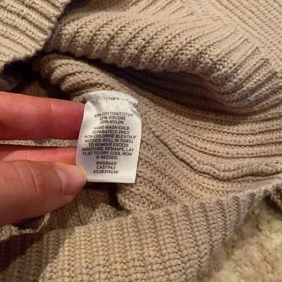 1901 TAN BUTTON DOWN KNIT SWEATER CARDIGAN - Picture 4 of 4